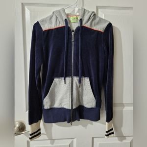 ⭐️ JUICY COUTURE Womens Hooded Zipper Sweater Jacket Hoodie size Large Y2K